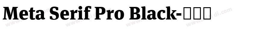 Meta Serif Pro Black字体转换